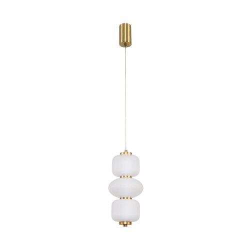 Светильник подвесной LED Taisha 8324/25L Lumion белый на 1 лампу, основание бронзовое в стиле современный 