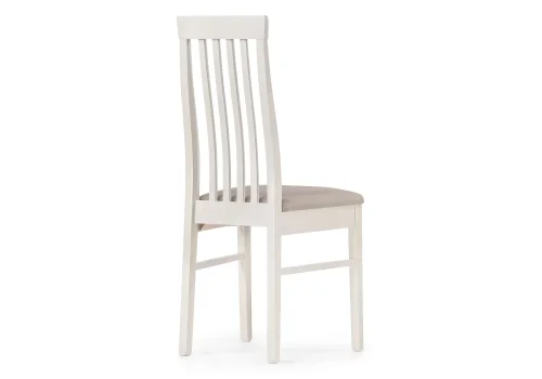 Деревянный стул Рейнир бежевый / молочный 528940 Woodville, бежевый/велюр, ножки/массив березы дерево/молочный, размеры - ****450*500 фото 4