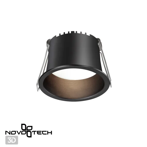Светильник точечный LED Tran 358898 Novotech чёрный 1 лампа, основание чёрное в стиле современный хай-тек  фото 5