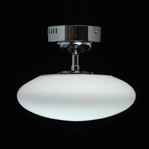 Светильник потолочный LED Эрида 706010201 DeMarkt белый 1 лампа, основание хром в стиле модерн  фото 3