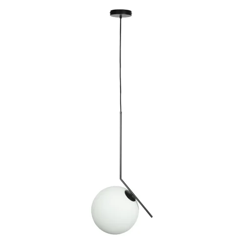 Светильник подвесной Icl 2579-B LOFT IT белый на 1 лампу, основание чёрное в стиле современный шар