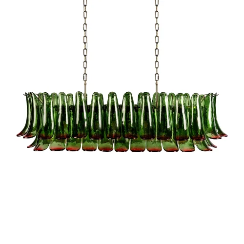 Люстра подвесная Лилу / Lilou 10600/1200R Green red LOFT IT зелёная на 18 ламп, основание бронзовое в стиле фото 5 Люстра подвесная Лилу / Lilou 10600/1200R Green red LOFT IT зелёная на 18 ламп, основание бронзовое в стиле фото 5