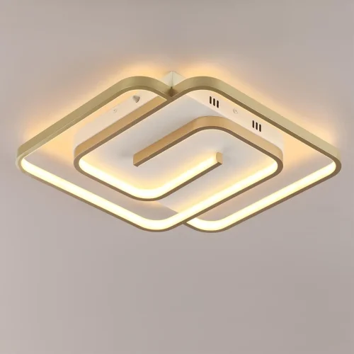 Люстра потолочная LED Twist 8019/75CL Lumion белая на 1 лампу, основание золотое в стиле минимализм фото 4