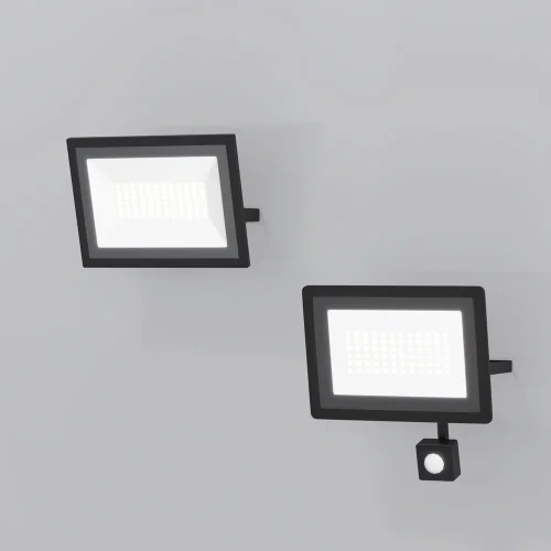 Прожектор LED с датчиком движения Flood FL001-L50B6KSR Maytoni уличный IP чёрный 1 лампа, плафон прозрачный в стиле современный хай-тек LED фото 6