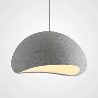 Люстра подвесная CEMENCLOUD B D100 Grey 219867-23 ImperiumLoft серая на 1 лампа, основание чёрное в стиле скандинавский лофт минимализм 