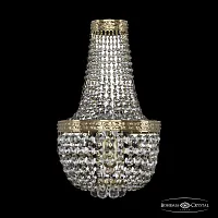 Бра 19281B/H2/20IV G Bohemia Ivele Crystal прозрачный 2 лампы, основание золотое в стиле классика sp