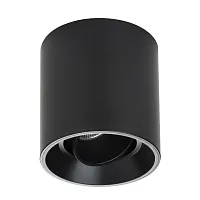Светильник накладной Binoco PVC 051007 Lightstar чёрный 1 лампа, основание чёрное в стиле 10086 хай-тек круглый