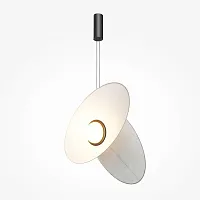 Светильник подвесной LED Evolution MOD396PL-L10W3K Maytoni белый на 1 лампу, основание чёрное в стиле современный хай-тек 