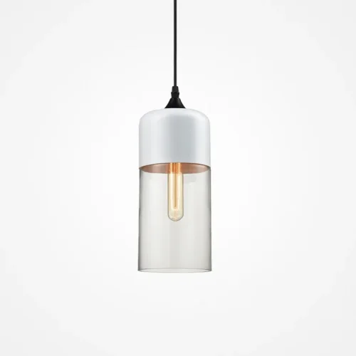 Светильник подвесной NORD B D13 White/Transparent 190490-26 ImperiumLoft прозрачный 1 лампа, основание белое в стиле современный 
