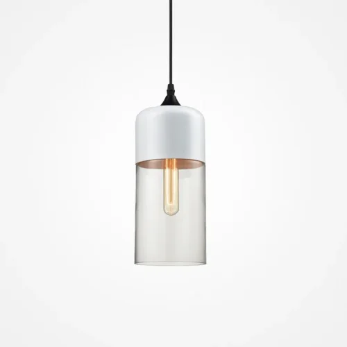 Светильник подвесной NORD B D13 White/Amber 190492-26 ImperiumLoft белый на 1 лампу, основание белое в стиле современный 