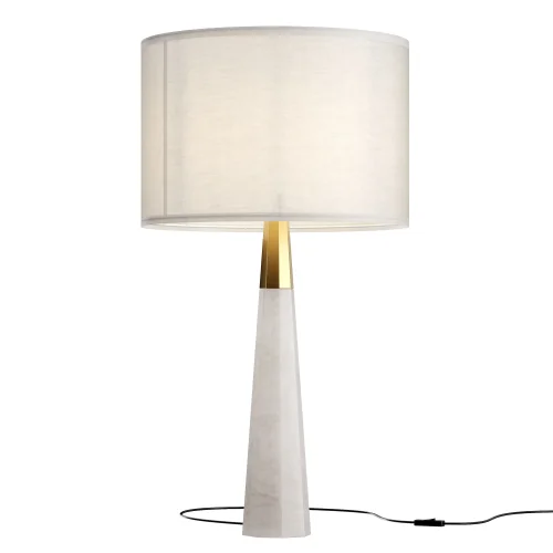 Настольная лампа Bianco Z030TL-01BS1 Maytoni белая 1 лампа, основание латунь металл в стиле современный  фото 6