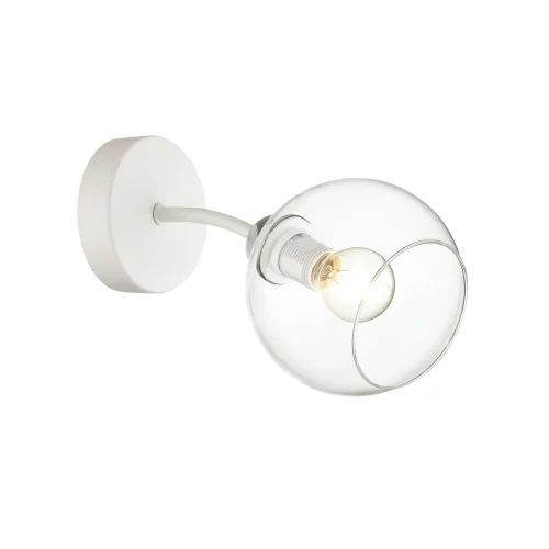 Бра настенный Alana 4517/1W Lumion прозрачный на 1 лампа, основание белое в стиле минимализм 