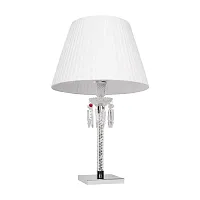 Настольная лампа Zenith 10210T White LOFT IT белая 1 лампа, основание прозрачное хром хрусталь металл в стиле арт-деко 