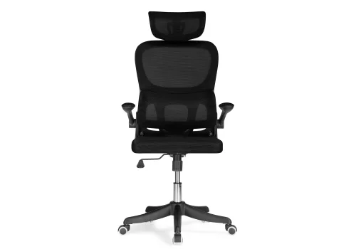 Компьютерное кресло Sprut black 15623 Woodville, чёрный/сетка, ножки/пластик/чёрный, размеры - *1270***640*670 фото 3