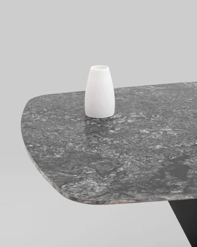 Стол обеденный Аврора, 160*90, керамика черная УТ000036908 Stool Group столешница чёрная из керамика фото 3