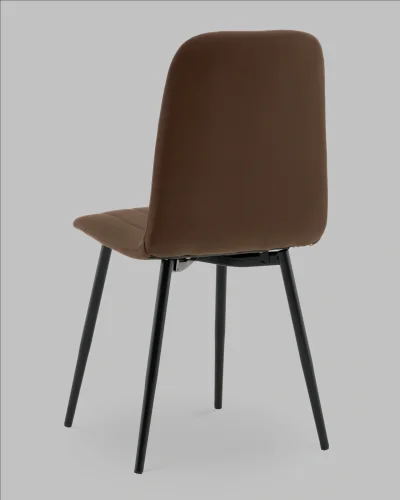 Стул Easy new велюр коричневый УТ000041669 Stool Group, коричневый/велюр, ножки/металл/чёрный, размеры - ***** фото 5