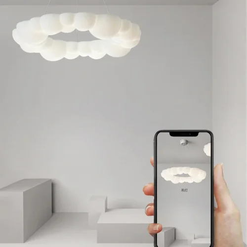 Люстра подвесная ODDLY D68 220262-23 ImperiumLoft белая на 1 лампу, основание белое в стиле современный скандинавский минимализм фото 10 Люстра подвесная ODDLY D68 220262-23 ImperiumLoft белая на 1 лампу, основание белое в стиле современный скандинавский минимализм фото 10