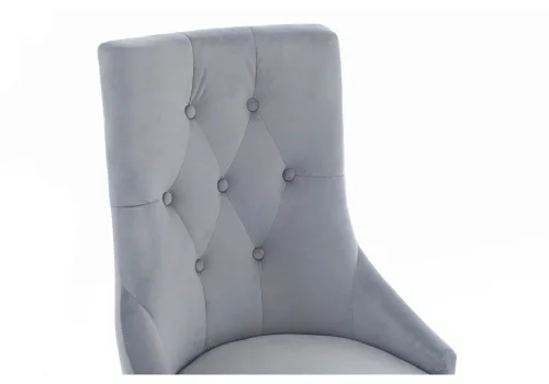 Деревянный стул Elegance white / grey 11585 Woodville, серый/велюр, ножки/дерево/белый, размеры - ****520*580 фото 3