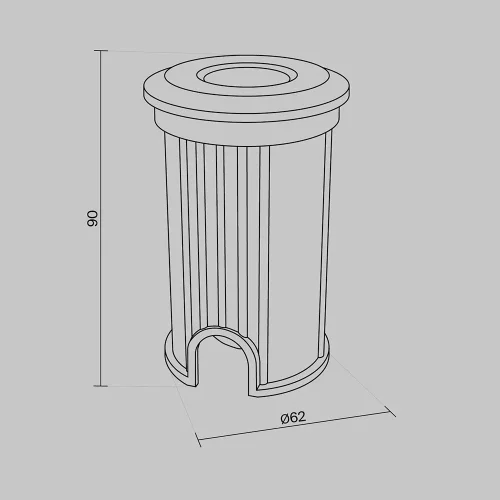 Встраиваемый светильник уличный LED Flash O044DL-L1S3K3 Maytoni уличный IP67 чёрный на 1 лампу, плафон серебряный в стиле современный хай-тек LED фото 7