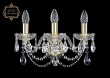 Бра 10.11.3.141.Gd.Sp Bohemia Art Classic прозрачный 3 лампы, основание золотое в стиле классический 