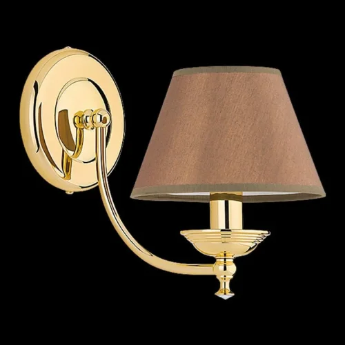 Бра San Marino Abazur SAN-K-1(Z/A)SW Kutek коричневый на 1 лампа, основание золотое в стиле классический  фото 2