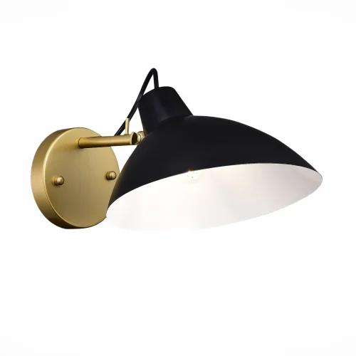Бра Jarro SL1803.201.01 ST-Luce чёрный на 1 лампа, основание золотое в стиле лофт 