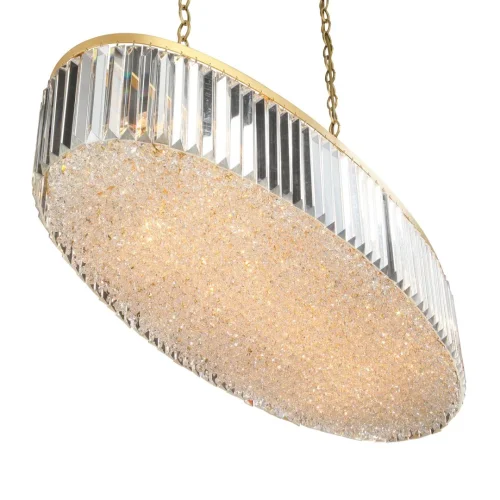 Люстра подвесная V5858-8/18 Vitaluce прозрачная на 18 ламп, основание золотое в стиле классический современный фото 3