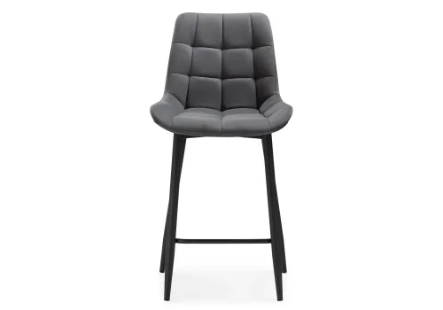 Полубарный стул Алст К темно-серый / черный 502126 Woodville, серый/велюр, ножки/металл/чёрный, размеры - ****500*560 фото 2