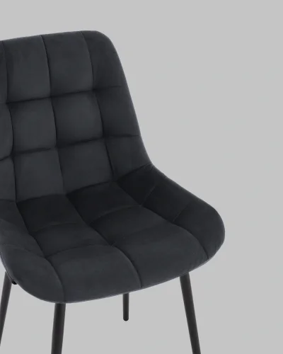 Стул Флекс N велюр черный УТ000041304 Stool Group, чёрный/велюр, ножки/металл/чёрный, размеры - *830**** фото 7