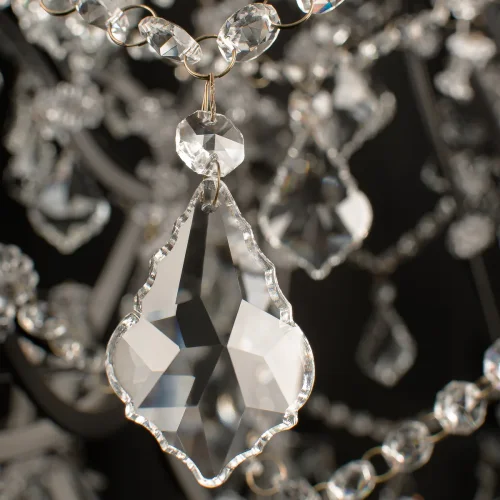 Торшер Vaille Crystal 10450F LOFT IT цепочки графит на 6 ламп, основание графит в стиле арт-деко фото 6