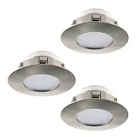 Светильник точечный LED PINEDA 95823 Eglo никель серый 1 лампа, основание серое никель в стиле современный 