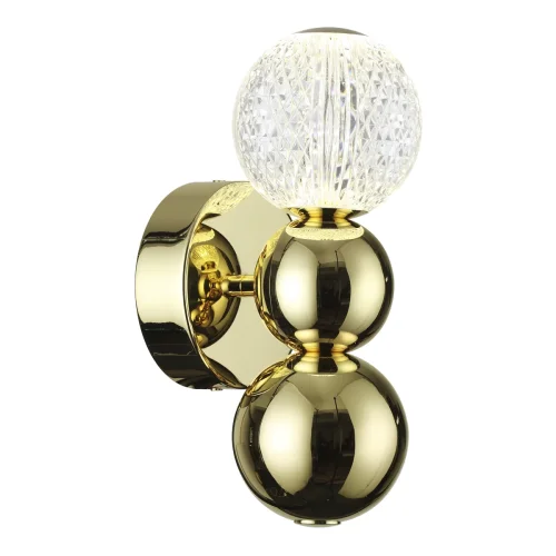 Бра LED Crystal 5008/4WL Odeon Light прозрачный на 1 лампа, основание золотое в стиле современный  фото 3
