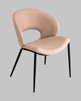 Стул Вивьен экокожа светло-бежевый УТ000040869 Stool Group, бежевый/экокожа, ножки/металл/чёрный, размеры - *780****