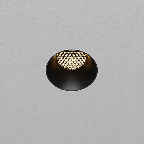 Светильник точечный LED Dip DL124-10W-3K-TRS-B Maytoni чёрный на 1 лампу, основание чёрное в стиле современный хай-тек круглый для затирки фото 11