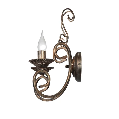 Бра V1094-1/2A Vitaluce без плафона на 2 лампы, основание бронзовое в стиле современный кантри фото 4