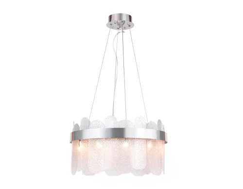 Люстра подвесная Traditional TR5330 Ambrella light прозрачная на 10 ламп, основание хром в стиле классический  фото 4