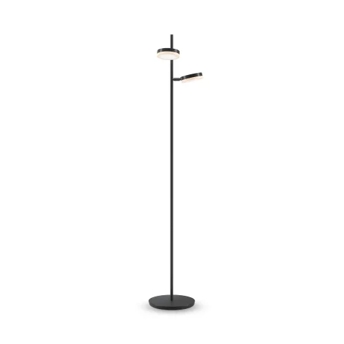 Торшер LED Fad MOD070FL-L12B3K Maytoni чёрный белый на 2 лампы, основание чёрное в стиле современный 
