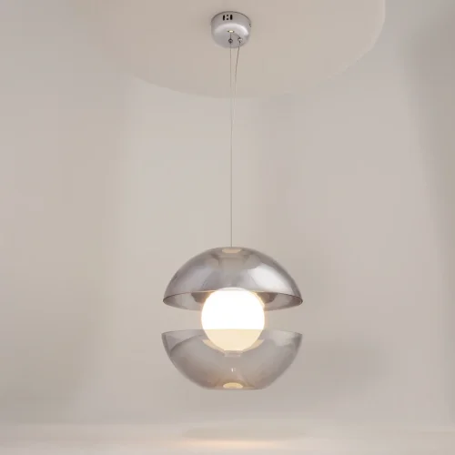 Светильник подвесной LED Rebel MOD322PL-L6B3K Maytoni серый на 1 лампу, основание хром в стиле современный фото 4 Светильник подвесной LED Rebel MOD322PL-L6B3K Maytoni серый на 1 лампу, основание хром в стиле современный фото 4