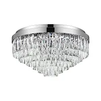 Люстра потолочная хрустальная Valparaiso 1 39491 Eglo прозрачная на 11 ламп, основание хром в стиле классический 