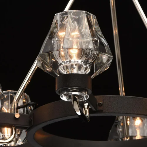 Люстра подвесная Джестер 104012506 MW-Light прозрачная на 6 ламп, основание хром в стиле современный  фото 7