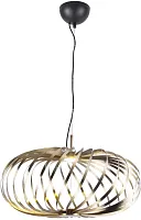 Светильник подвесной LED Spring 4680-1P Favourite золотой на 1 лампу, основание чёрное в стиле современный 