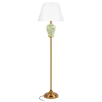 Торшер Hydrangea 10383F LOFT IT белый на 1 лампу, основание бронзовое голубое в стиле классический флористика 