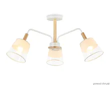 Люстра потолочная TR4737 Ambrella light белая на 3 лампы, основание белое в стиле современный 