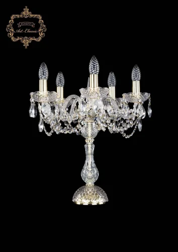 Настольная лампа 12.11.5.141-45.Gd.Sp Bohemia Art Classic прозрачная 5 ламп, основание золотое металл в стиле классический 