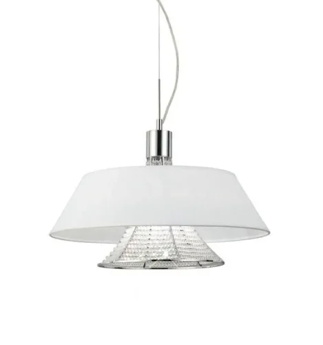 Светильник подвесной Alvarress LDP 9175-3 WT Lumina Deco белый на 3 лампы, основание хром в стиле современный 