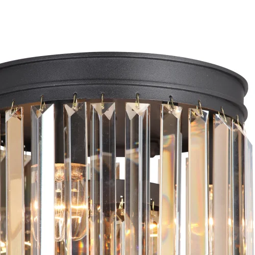 Люстра потолочная V5154-1/3+1PL Vitaluce янтарная на 4 лампы, основание чёрное в стиле классический современный  фото 4