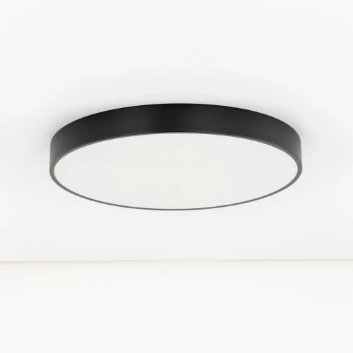 Светильник потолочный LED RGB с пультом Купер CL72495G1 Citilux белый 1 лампа, основание чёрное в стиле современный хай-тек минимализм с пультом фото 4
