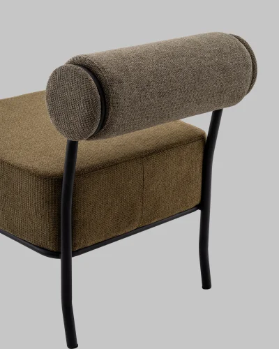 Кресло Ponpoun, зелёный УТ000040472 Stool Group, зелёный/шенилл, ножки/металл/чёрный, размеры - *710***610*710мм фото 7