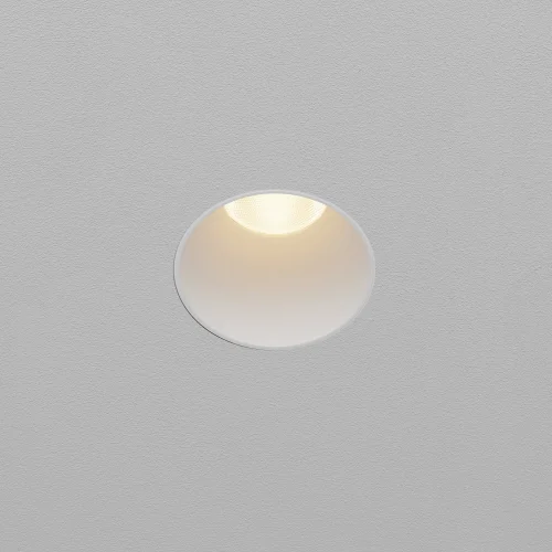Светильник точечный LED Dip DL120-10W-3K-TRS-W Maytoni белый на 1 лампу, основание белое в стиле современный хай-тек круглый для затирки фото 5
