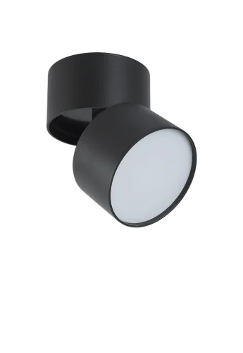 Светильник накладной LED CLT 130CW BL Crystal Lux белый 1 лампа, основание чёрное в стиле современный круглый